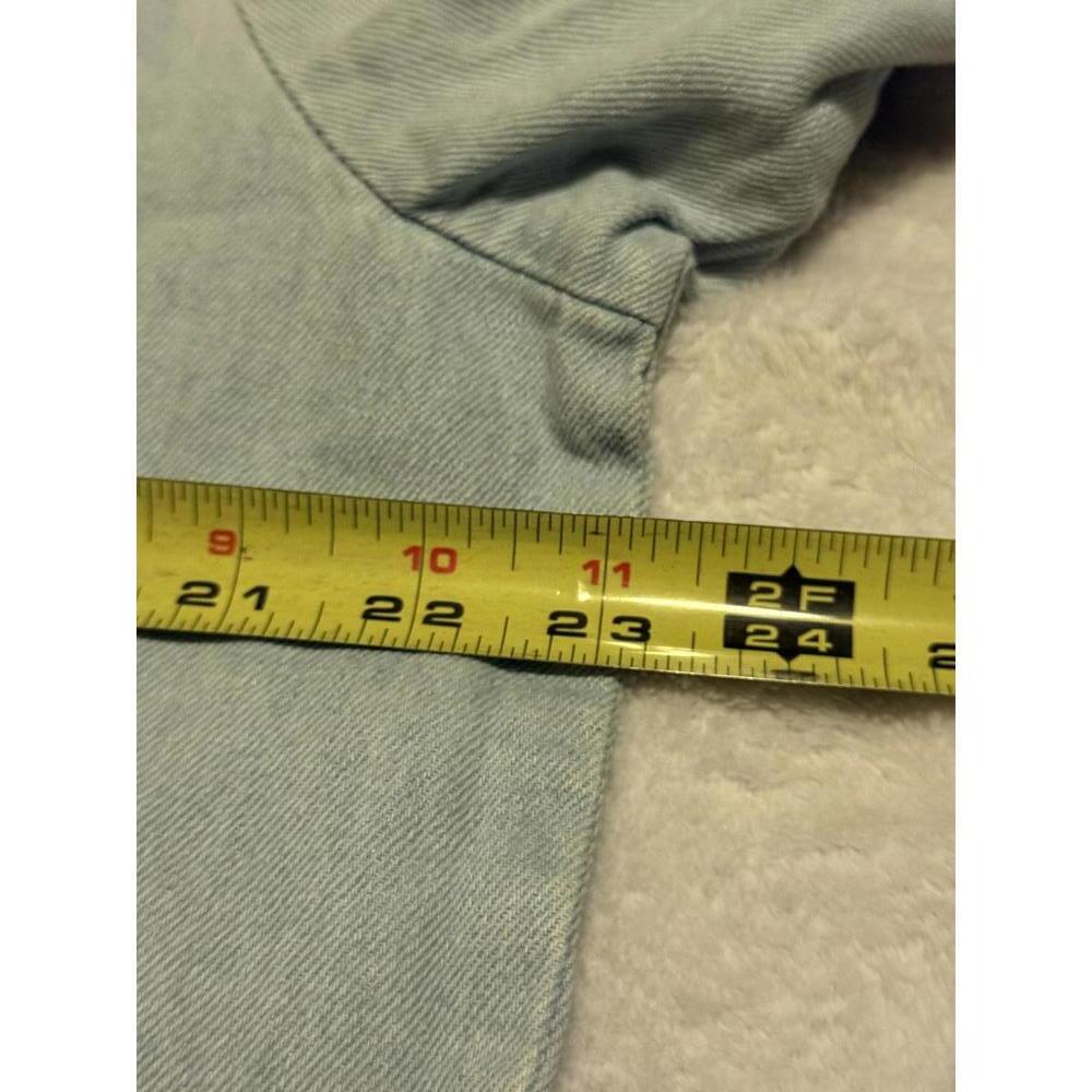 Adrian Delafield Light Blue Linen Blend Embroidered Jacket Womens Large - Picture 5 of 6